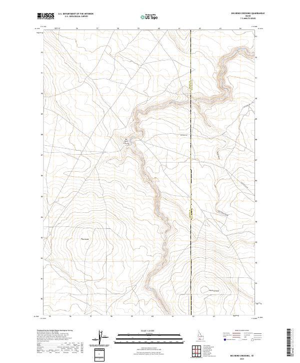 US Topo 7.5-minute map for Big Bend Crossing ID