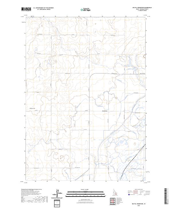 US Topo 7.5-minute map for Big Fill Reservoir ID