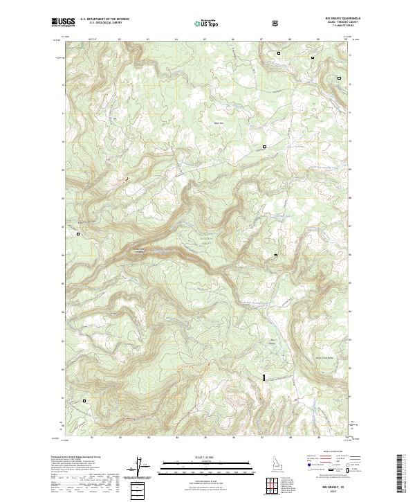 US Topo 7.5-minute map for Big Grassy ID