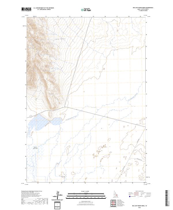 US Topo 7.5-minute map for Big Lost River Sinks ID