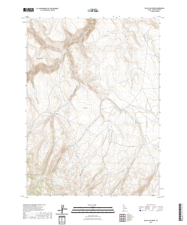 US Topo 7.5-minute map for Black Leg Creek ID