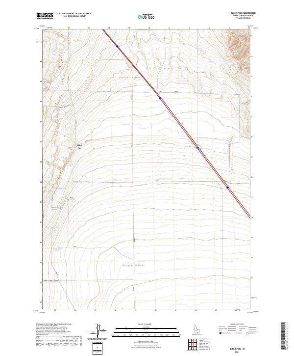 US Topo 7.5-minute map for Black Pine ID