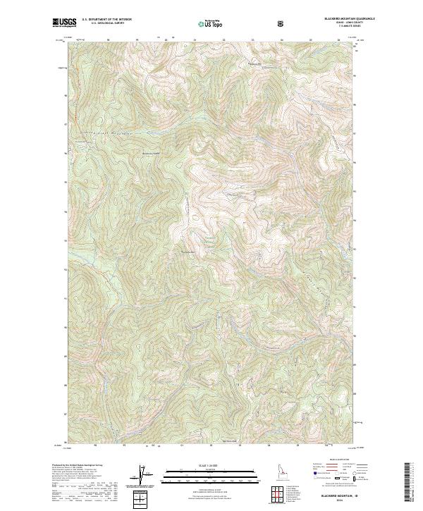 US Topo 7.5-minute map for Blackbird Mountain ID