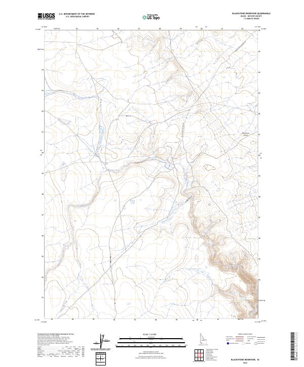 US Topo 7.5-minute map for Blackstone Reservoir ID