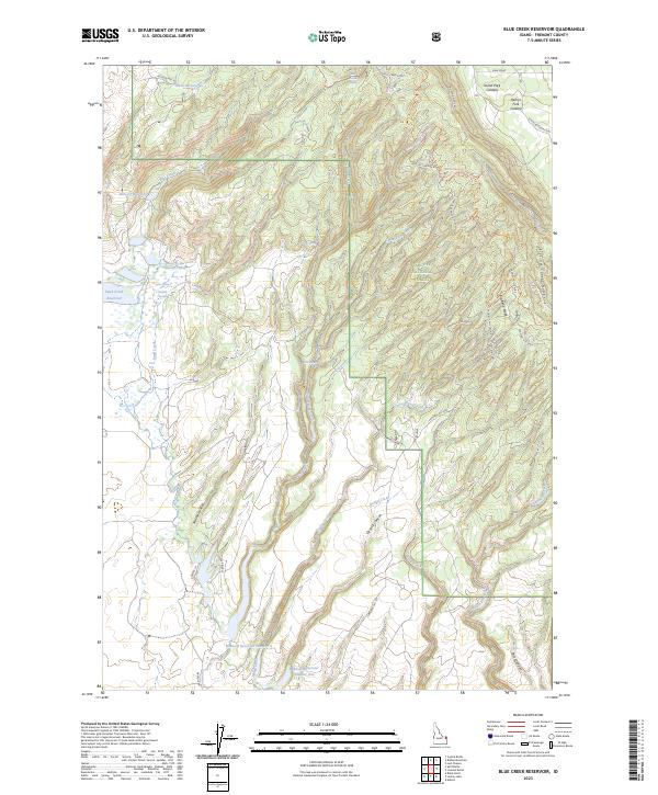 US Topo 7.5-minute map for Blue Creek Reservoir ID