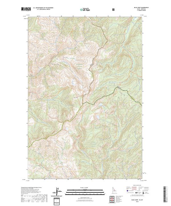 US Topo 7.5-minute map for Blue Joint IDMT