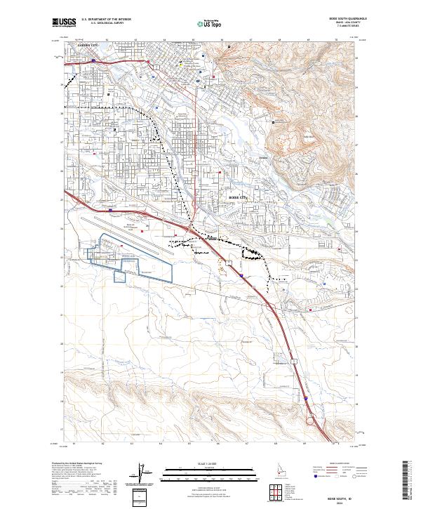 US Topo 7.5-minute map for Boise South ID