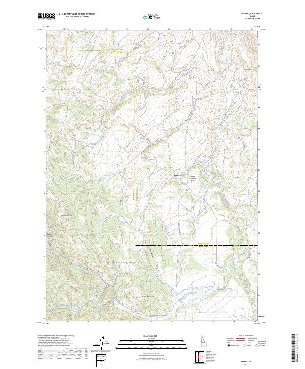 US Topo 7.5-minute map for Bone ID