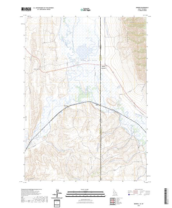 US Topo 7.5-minute map for Border IDWY