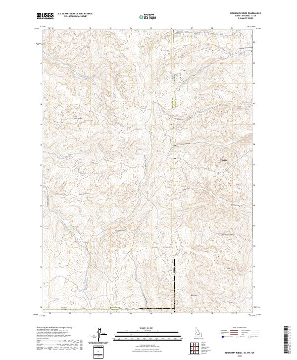 US Topo 7.5-minute map for Boundary Ridge IDWYUT