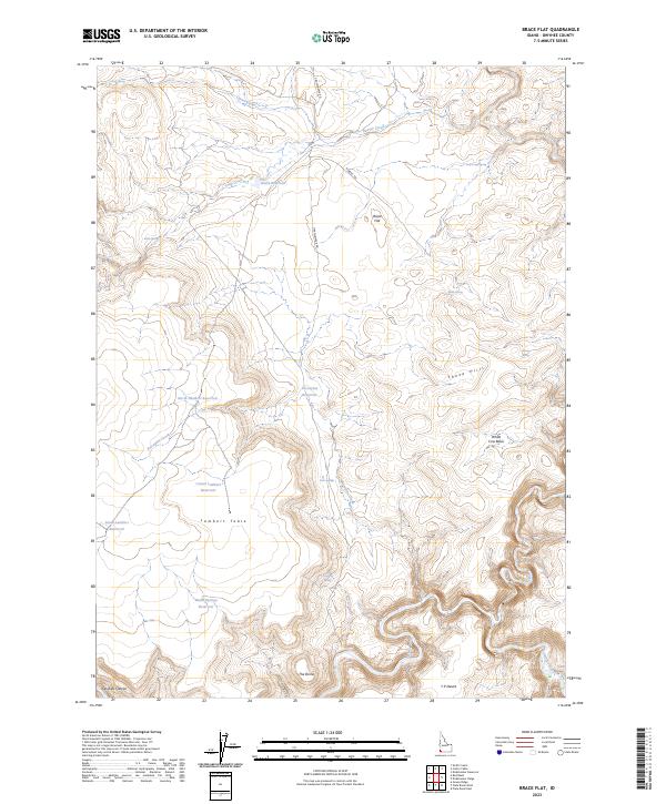 US Topo 7.5-minute map for Brace Flat ID