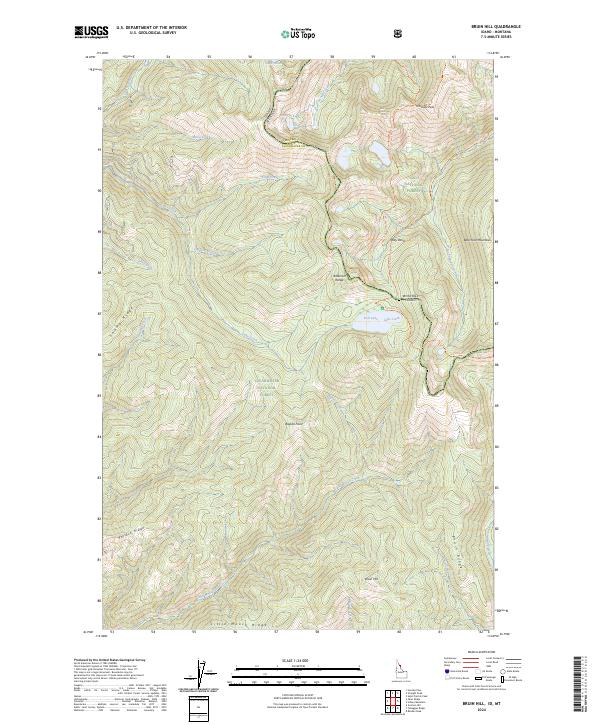 US Topo 7.5-minute map for Bruin Hill IDMT