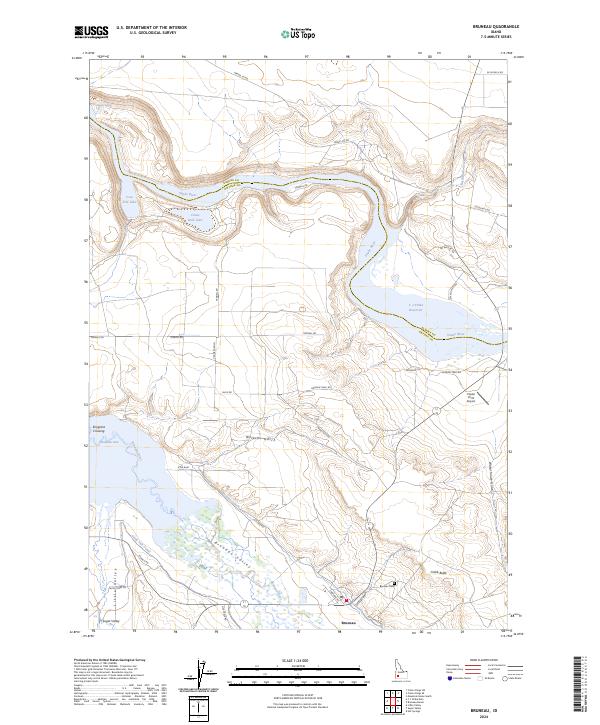 US Topo 7.5-minute map for Bruneau ID