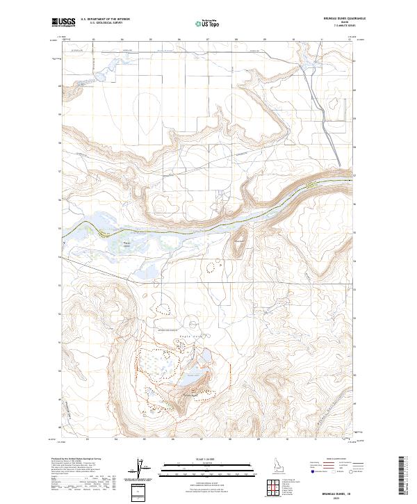 US Topo 7.5-minute map for Bruneau Dunes ID