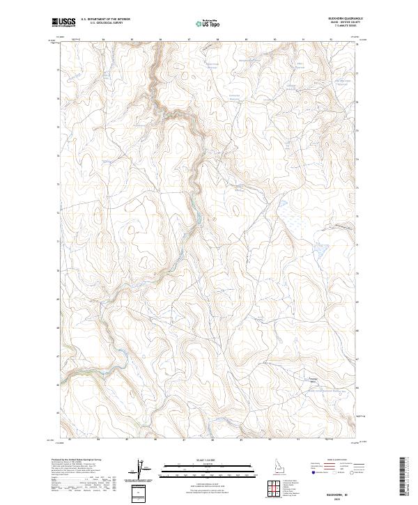 US Topo 7.5-minute map for Buckhorn ID