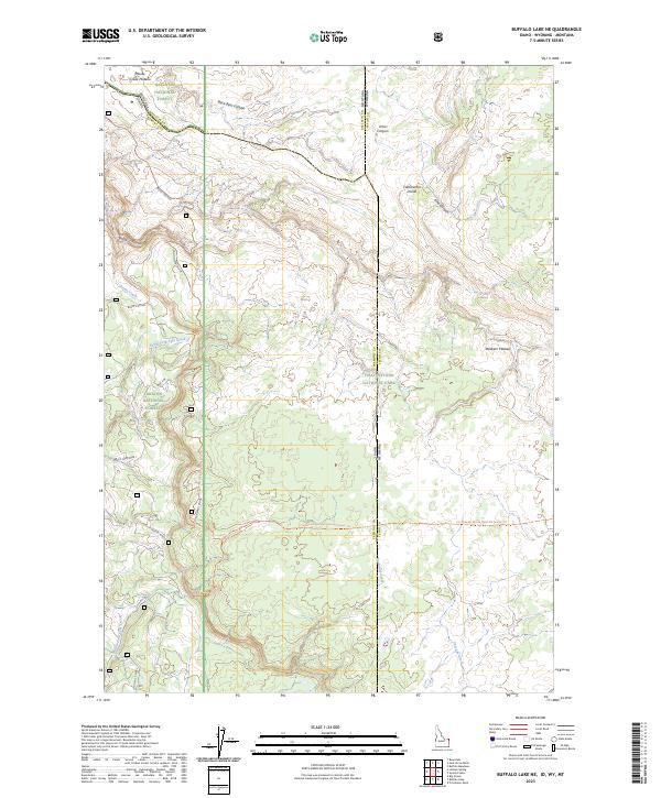 US Topo 7.5-minute map for Buffalo Lake NE IDWYMT