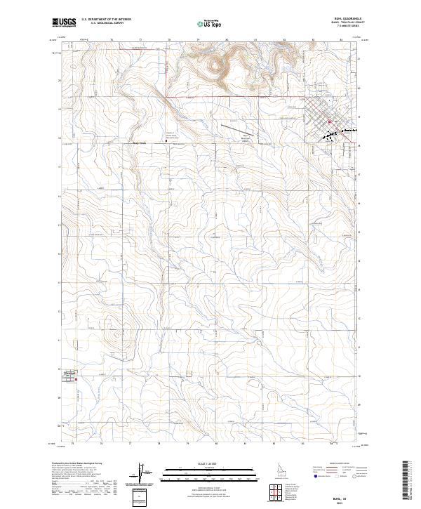 US Topo 7.5-minute map for Buhl ID – American Map Store