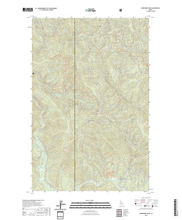 US Topo 7.5-minute map for Bumblebee Peak ID