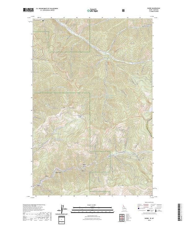 US Topo 7.5-minute map for Burke IDMT