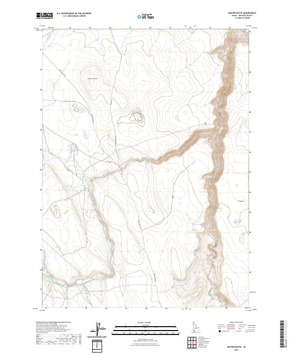 US Topo 7.5-minute map for Buster Butte ID