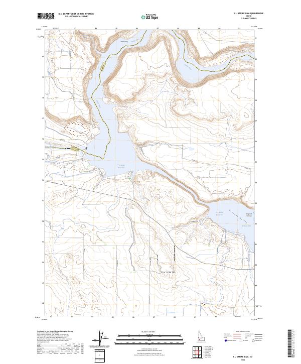 US Topo 7.5-minute map for C J Strike Dam ID