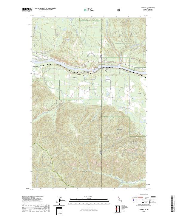 US Topo 7.5-minute map for Cabinet IDMT