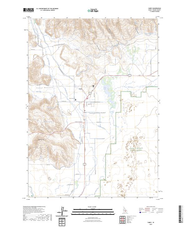 US Topo 7.5-minute map for Carey ID