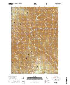 USGS US Topo 7.5-minute map for Carey Dome ID 2020