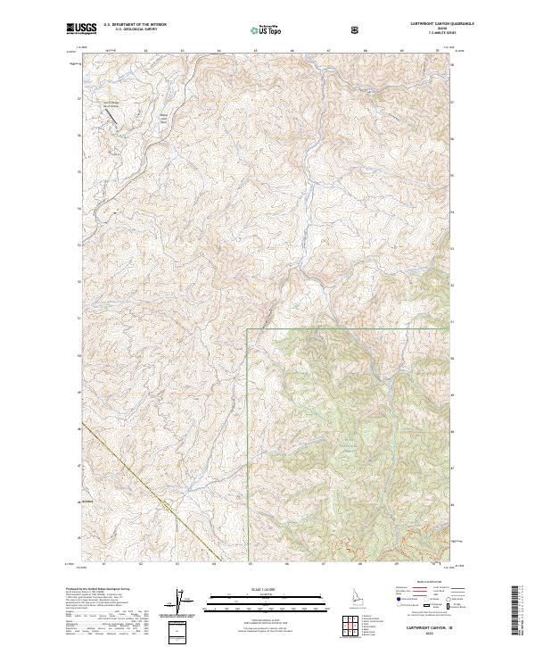 US Topo 7.5-minute map for Cartwright Canyon ID