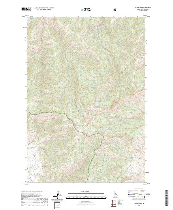 US Topo 7.5-minute map for Casino Lakes ID