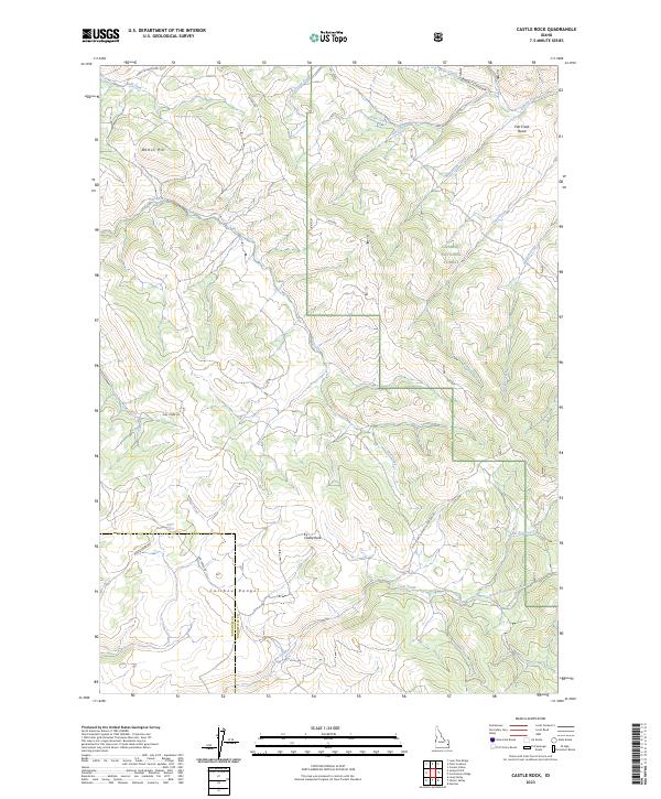 US Topo 7.5-minute map for Castle Rock ID