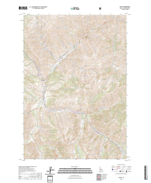 US Topo 7.5-minute map for Casto ID