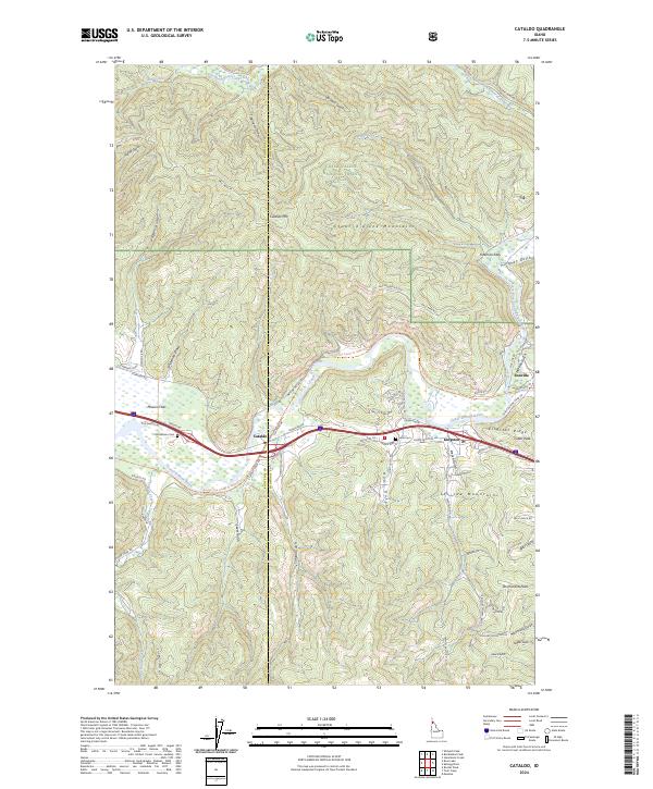 US Topo 7.5-minute map for Cataldo ID