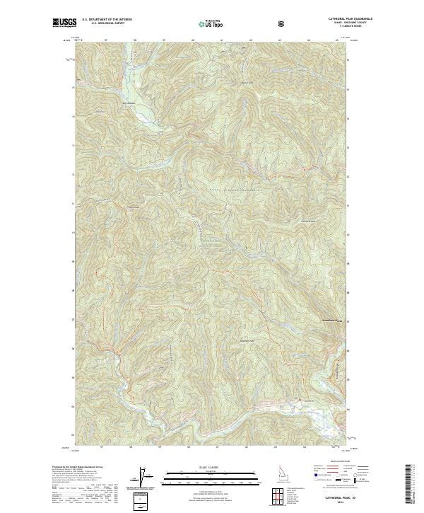 US Topo 7.5-minute map for Cathedral Peak ID