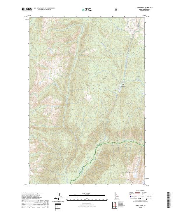 US Topo 7.5-minute map for Cedar Ridge ID