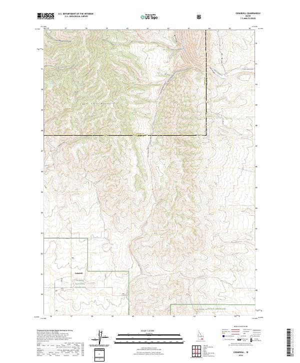 US Topo 7.5-minute map for Cedarhill ID