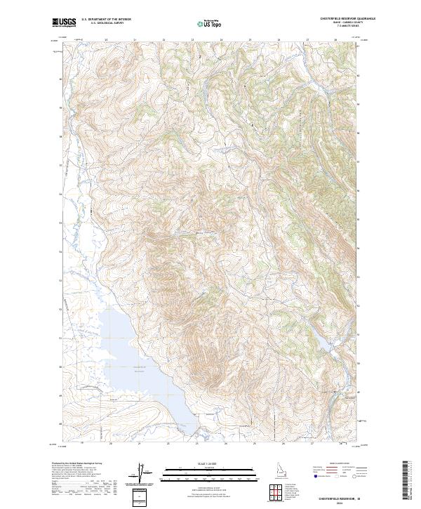 US Topo 7.5-minute map for Chesterfield Reservoir ID