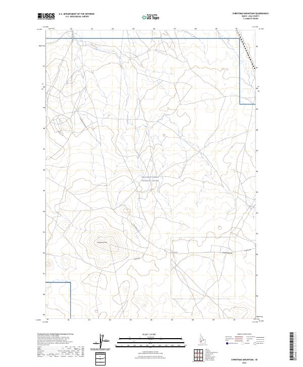 US Topo 7.5-minute map for Christmas Mountain ID