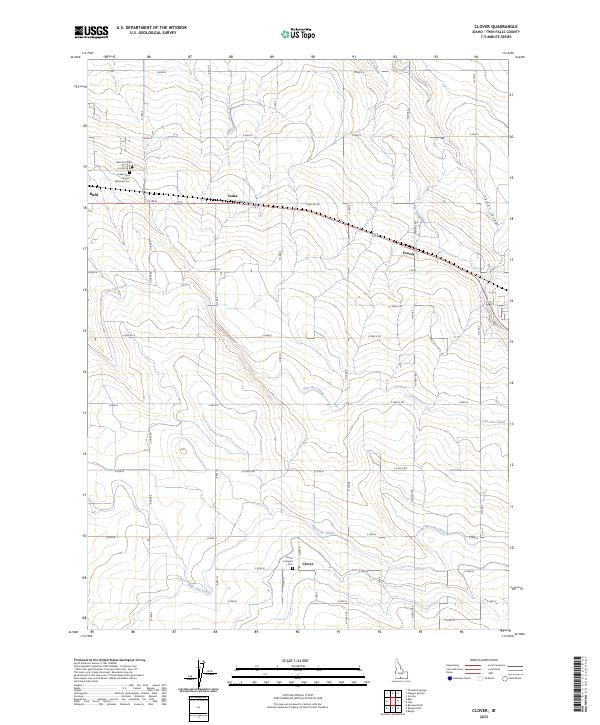 US Topo 7.5-minute map for Clover ID