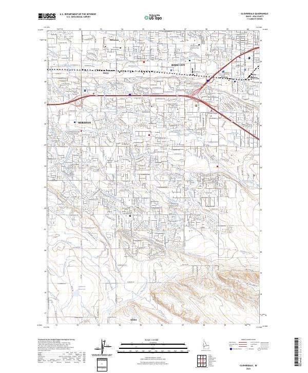 US Topo 7.5-minute map for Cloverdale ID