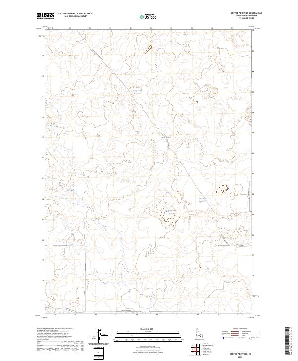 US Topo 7.5-minute map for Coffee Point NE ID