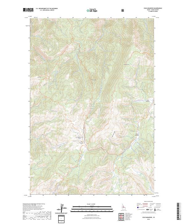 US Topo 7.5-minute map for Cold Meadows ID