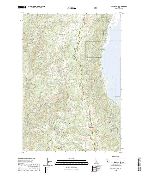 US Topo 7.5-minute map for Cold Spring Ridge ID