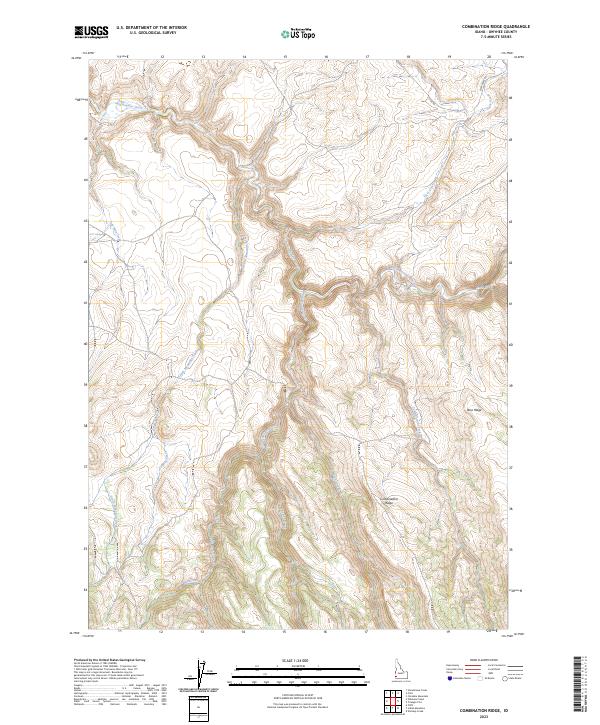 US Topo 7.5-minute map for Combination Ridge ID