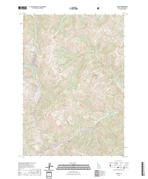 US Topo 7.5-minute map for Custer ID