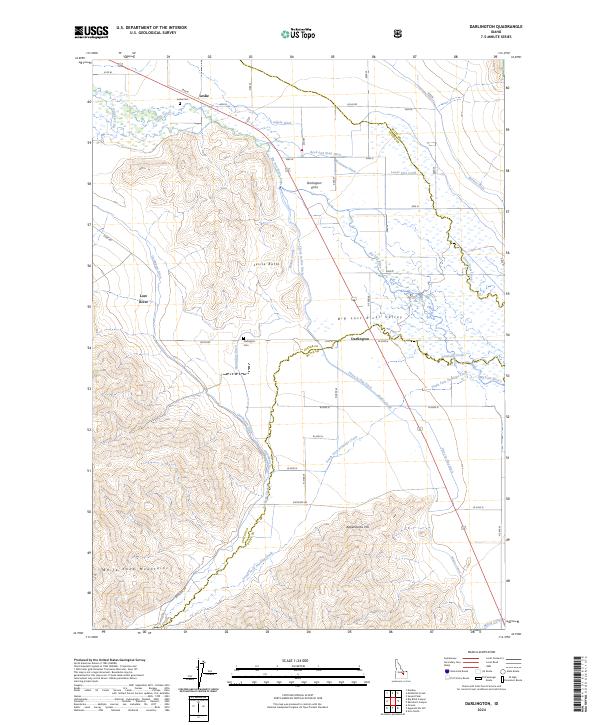 US Topo 7.5-minute map for Darlington ID