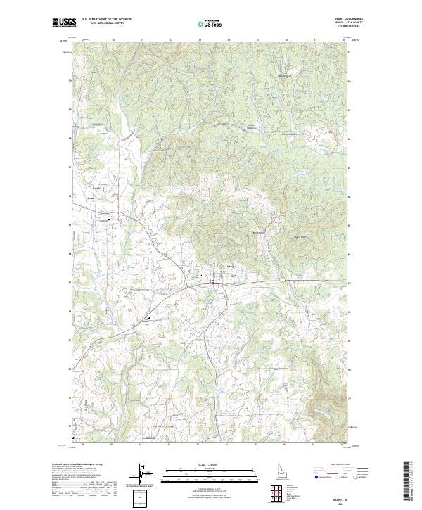 US Topo 7.5-minute map for Deary ID