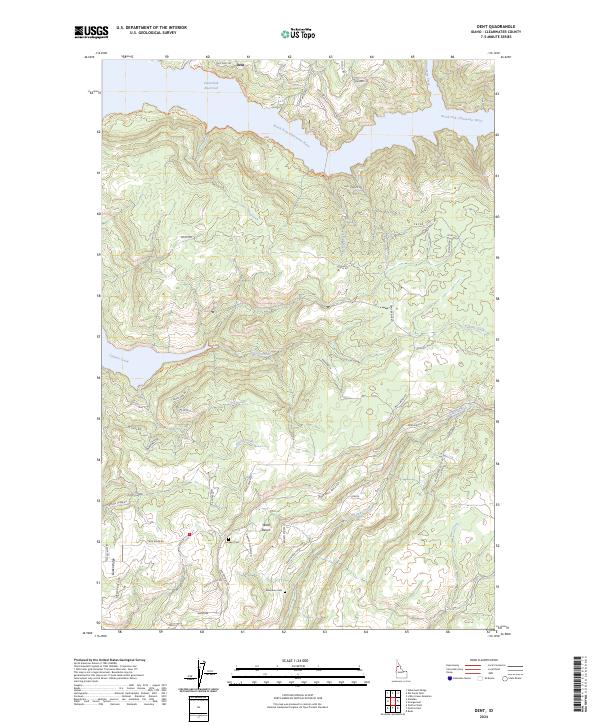 US Topo 7.5-minute map for Dent ID