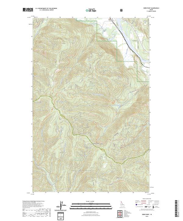 US Topo 7.5-minute map for Derr Point ID