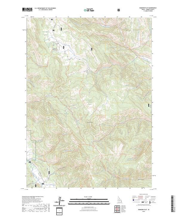 US Topo 7.5-minute map for Diamond Flat ID